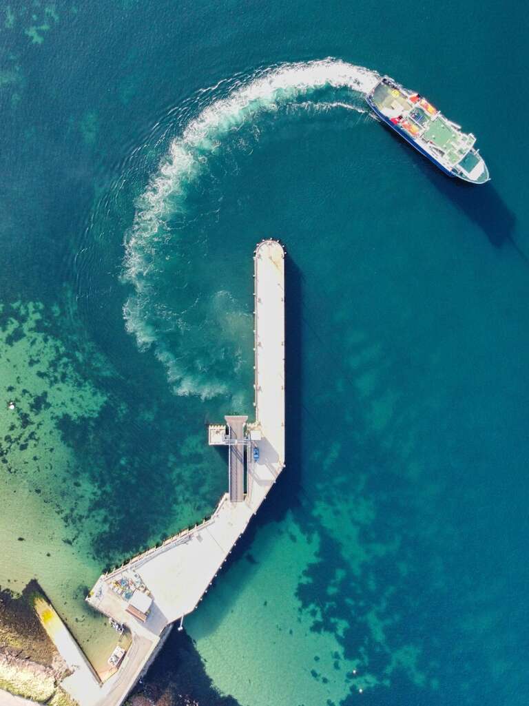 Second Prize: Robbie Thomson with 'Varagen leaving Eday Pier'